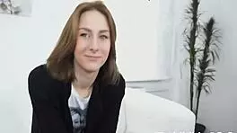 Teen engages in avid fucking, blowjob, and rough hardcore sex for reality porn interview