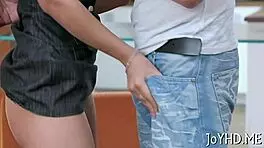 Talented dude fucks hot teen 18+ in missionary, tight pussy action.