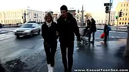 Casual teen sex with shirley harris, cum on shaved big tits pussy hardcore