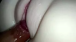 Young teen uses toys on her pussy in close-up