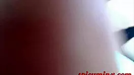 Teen brunette masturbates wet pussy in homemade flashing orgasm