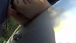 Cute Girl in Underwear Banged Outdoors by Friend