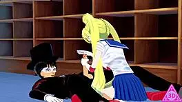 In Koikatsu Sailor Moon hentai, she gets blowjob and cumshot in uncensored gameplay.