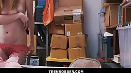 TeenRobber - Petite 18+ Blonde Shoplifter Dolly Leigh FUCKS Officer to Avoid CHARGES