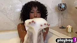 Petite Black Milf Misty Stone Plays With Wet Pussy After Striptease
