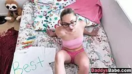 i cute daughter gives dad a footjob with taboo sucking