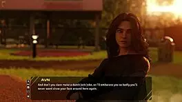 Stunning Long-Haired Brunette Discusses Old Days in Taboo Hentai 3D Game.