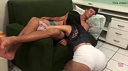 Putinha Tattoo Teen Sucks Big Cock Natural Tits Brunette