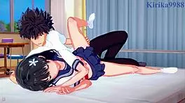 Ruiko Saten, Misaki Shokuhou, Toma Kamijo Wild Hentai Sex