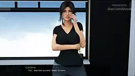 Taboo cum sprayed on step sister's big tits and ass in Milfy City.