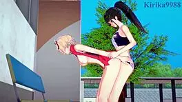 chisato nishikigi and takina inoue intense futanari sex - lycoris recoil hentai