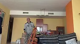 Hot Wife Blows Electrician and Gets Creampied!