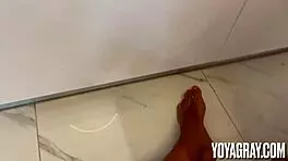 surprise kitchen sex with hot brunette teen creampie