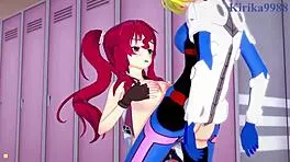 Ange and Hilda, are you ready for intense lesbian play and futanari sex in hentai?