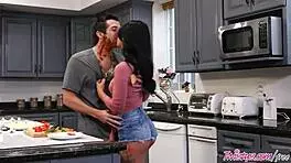 Food fight turns into fucking gina valentina and donnie rock 😏