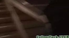 Teens jerking and cocksucking in dorm?