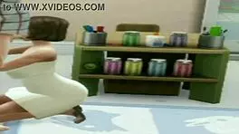 brunette teen deepthroats her teacher's big cock during lunch break, sucking it hard and enjoying the old-young action