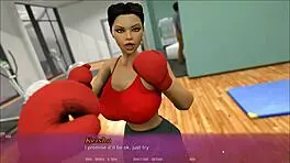 Curvy stepmom's friend milf in hentai game