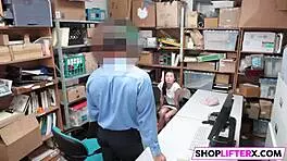 Teen Punished by Burglar with Monster Cock in Shop