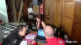 This shy redhead teen 18+ teases,