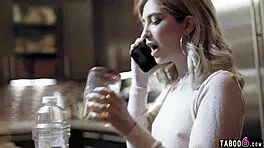 Teen Babysitter Fucks While Talking To Boyfriend On Phone