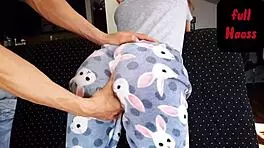 Daddy spanks his bad stepdaughter's red ass hard, she's such a slut 😈