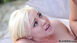 Teens get messy in interracial facial fun, oops!