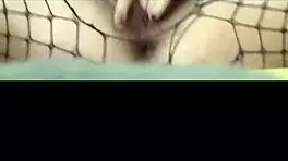 Wanna see me finger my wet hairy pussy to orgasm in fishnets?
