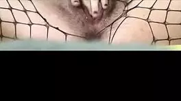 Wanna see me finger my wet hairy pussy to orgasm in fishnets?