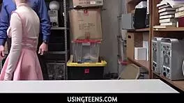 Athena, a teen, gets fucked in doggystyle by the LP guy. She enjoys every thrust.