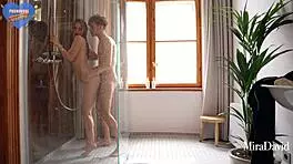 Amateur Couple Mira David in Steamy Shower Action
