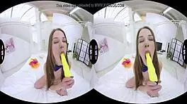 Bow-Tie Naked Sweetie Masturbates Pussy With Dildo Solo!