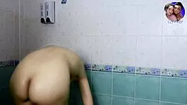 Homemade Babysitter Bathes, Scrubs Body, Washes Tight Pussy Waiting For Big Cock.