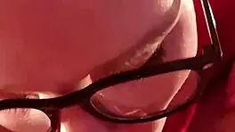 i'm the cock loving bitch sucking with glasses on