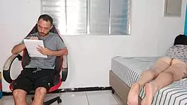 Half-Sister Excitedly Teases With Exposed Ass For Provocation