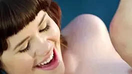 teen babe eagerly sucking massive black cock for facial
