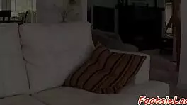 Foot loving teen enjoys getting fucked hard