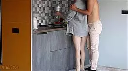 Passionate Standing Sex with Petite Redhead Babe