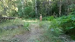 I'm flashing my tits and ass outdoors, feeling sexy