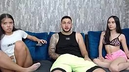 watch these petite stepsisters masturbate and get facefucked