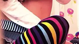 Petite Japanese step-sister caught touching herself and lured into first blowjob. Her tight pussy and small waist shine!