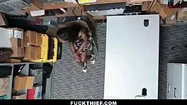 Teen Sucks Officer's Dick Hard in Office to Escape Trouble.