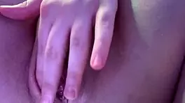 close up fingering session with bbw amateur on cum