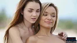 Skinny teen 18+s are lesbian girlfriends who get naked outdoor