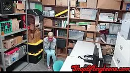 Kinky Black Teen Riding Bound Cock After Shoplifting