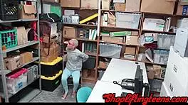 Kinky Black Teen Riding Bound Cock After Shoplifting