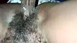 Teasing Wet Hairy Pussy Of Sexy Petite Ebony Chick With Massive Cock
