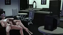 Brooke Monk STRIPS and BLOWS to CUM before step mom arrives