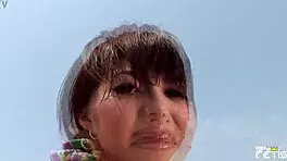 마른 일본 여자 해변 포토슈트 야한 즐김