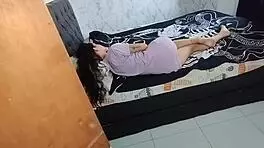 my sexy stepsister likes no panties in bed exciting me to fuck her mouth